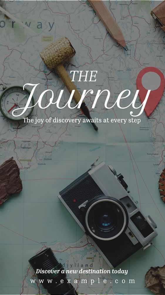 Journey  Instagram story template, editable text