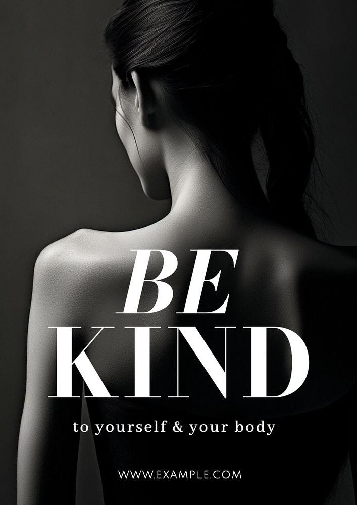 Be kind poster template, editable text and design