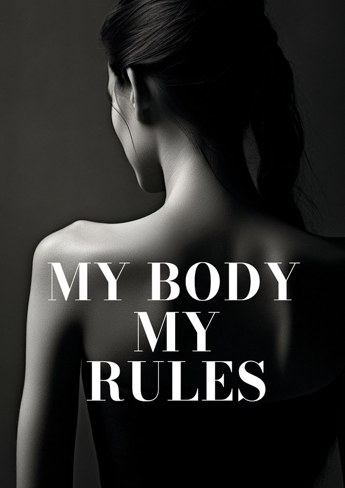 Body quote poster template, editable text and design