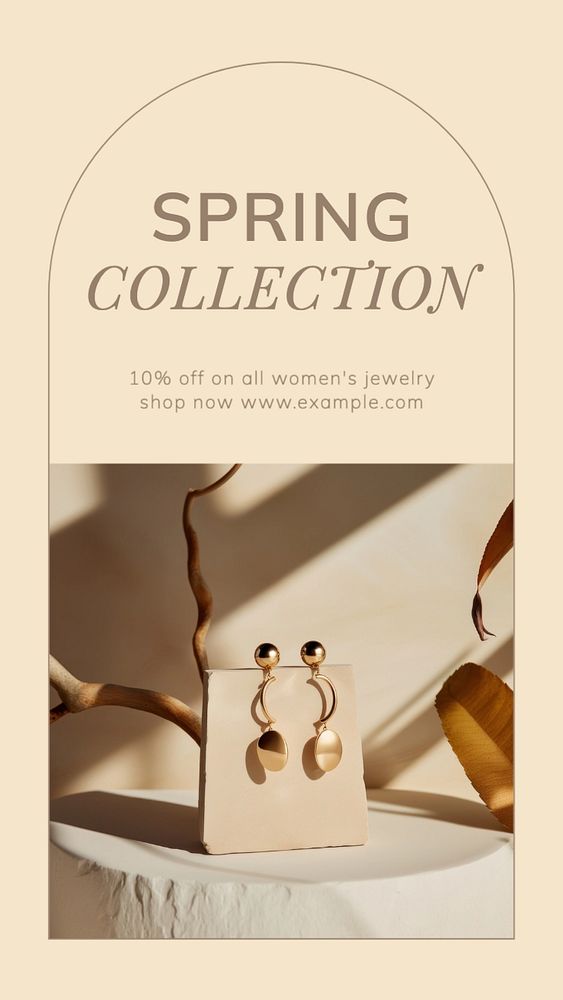 Spring collection Instagram story template, editable text