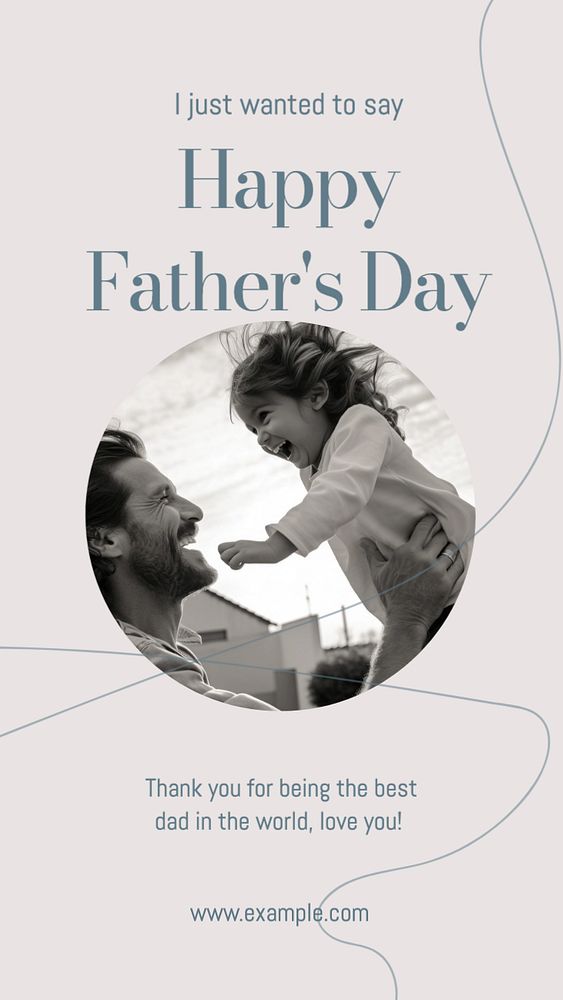 Father's day Instagram story template, editable text