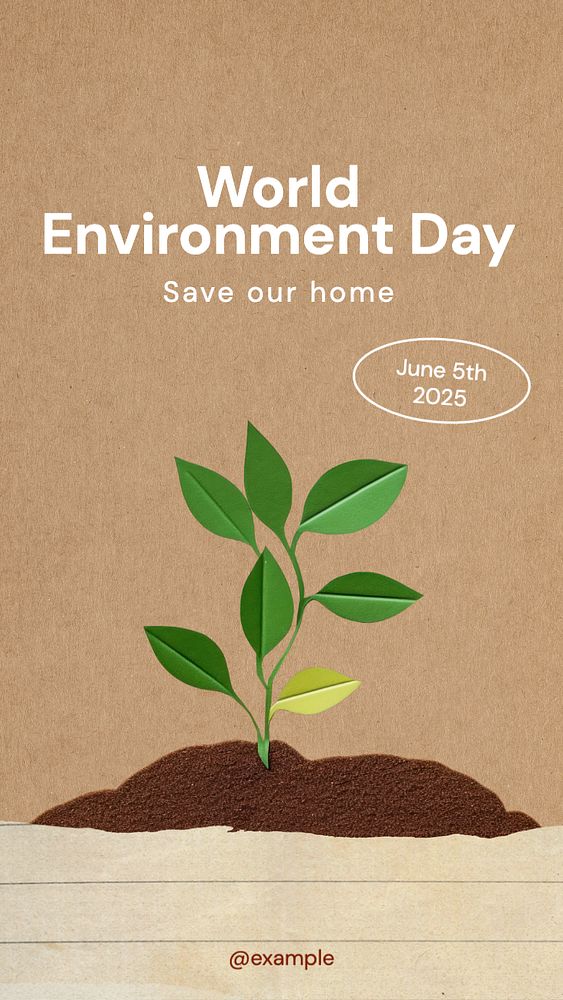 World environment day Instagram story template, editable text