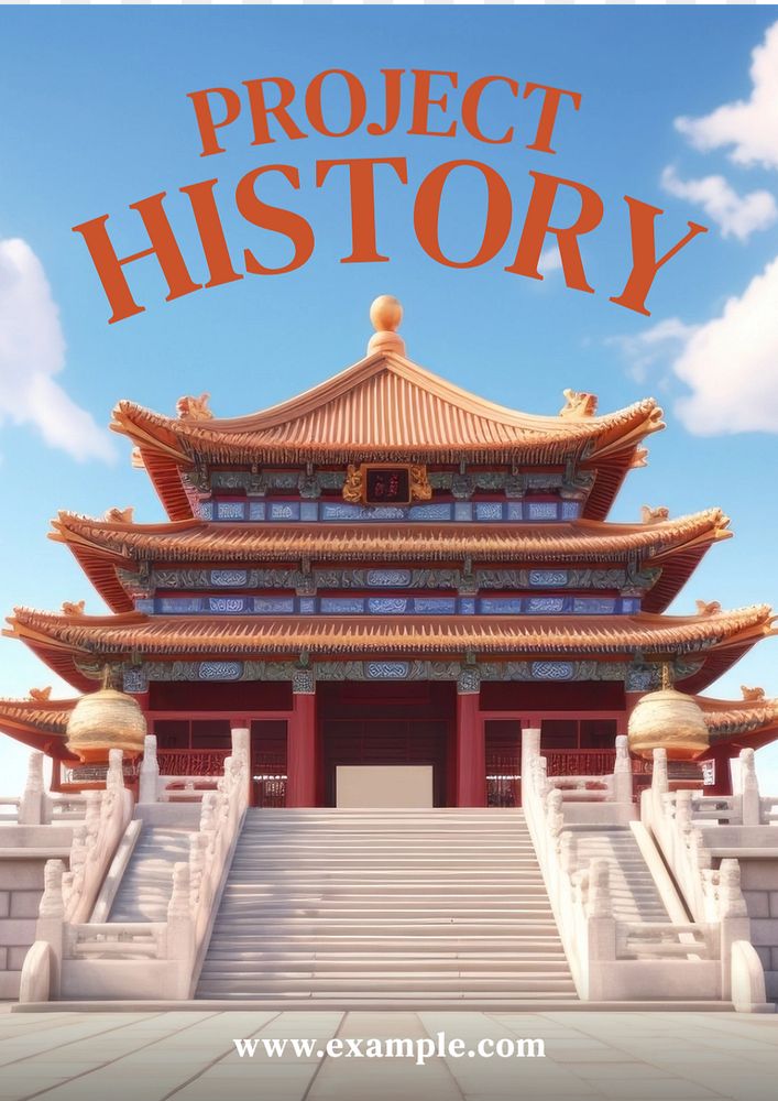 History poster template, editable text and design