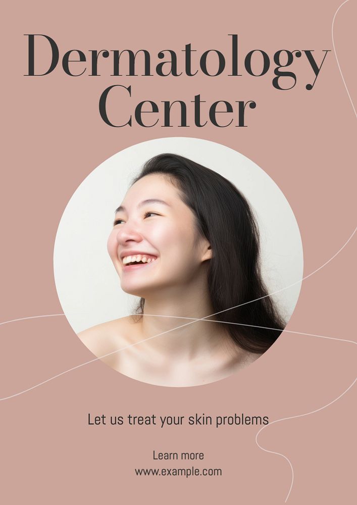 Dermatology Center poster template, editable text and design