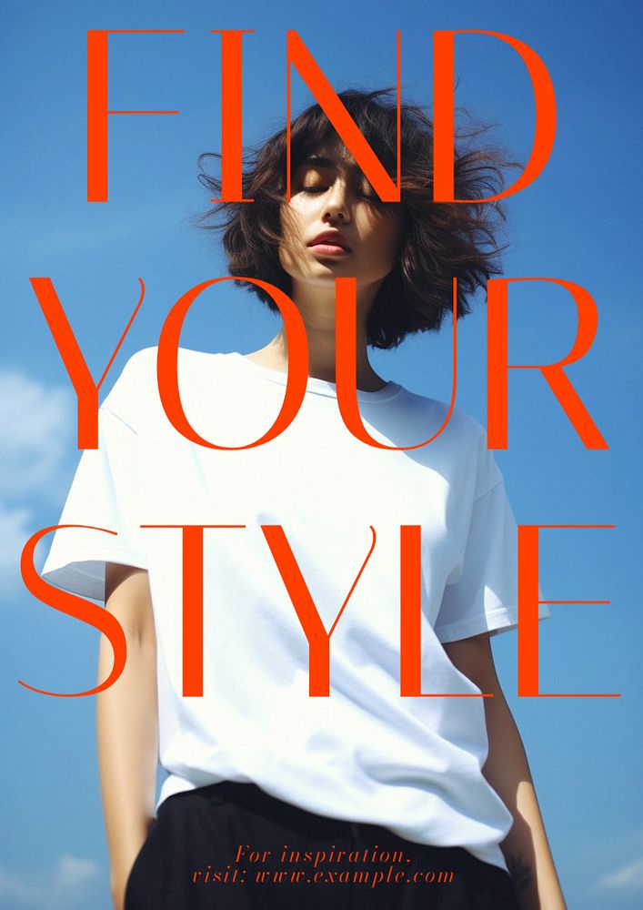 Find your style poster template, editable text and design