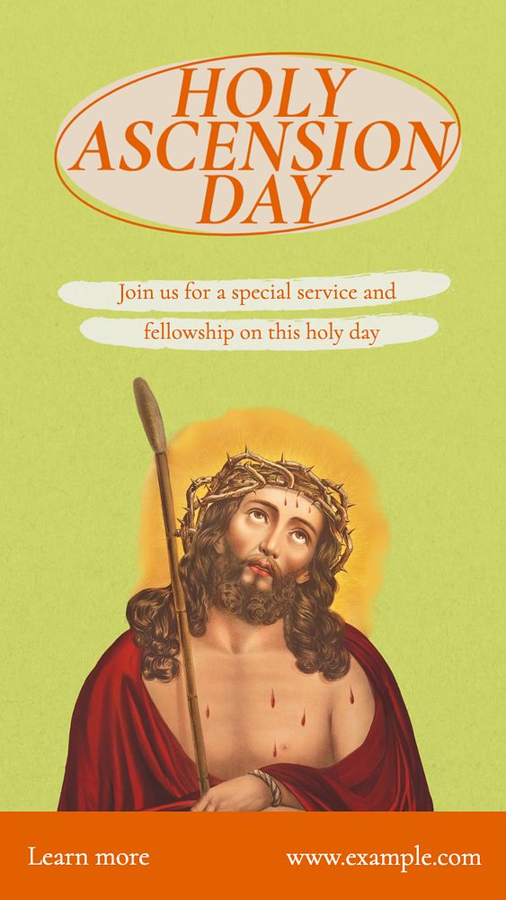 Holy ascension day Facebook story template, editable design