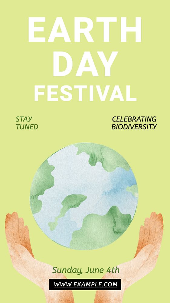 Earth Day Facebook story template, editable design