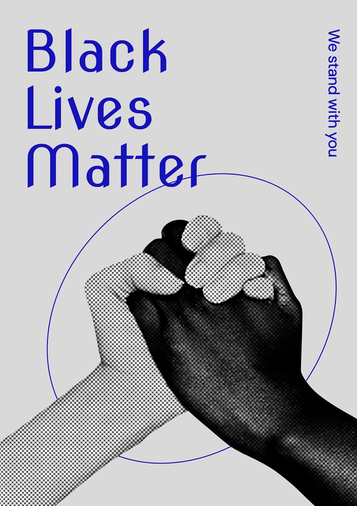 Black lives matter poster template, editable text and design