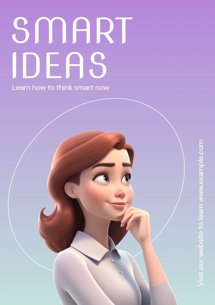 Smart ideas poster template, editable text and design