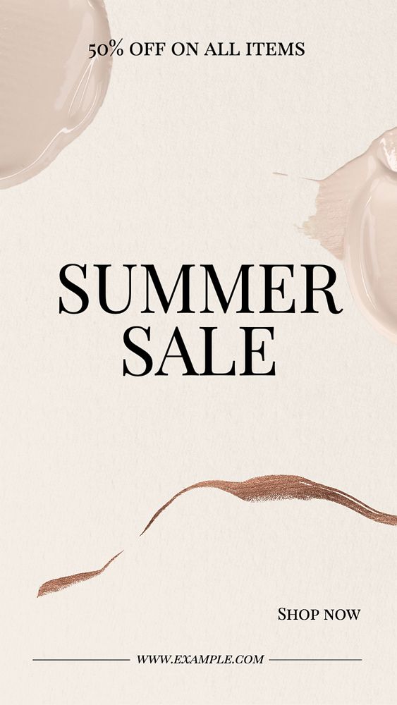 Summer sale Facebook story template, editable design