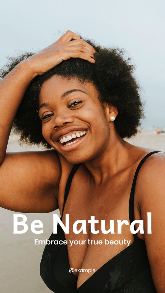 Natural beauty  Instagram story template, editable text