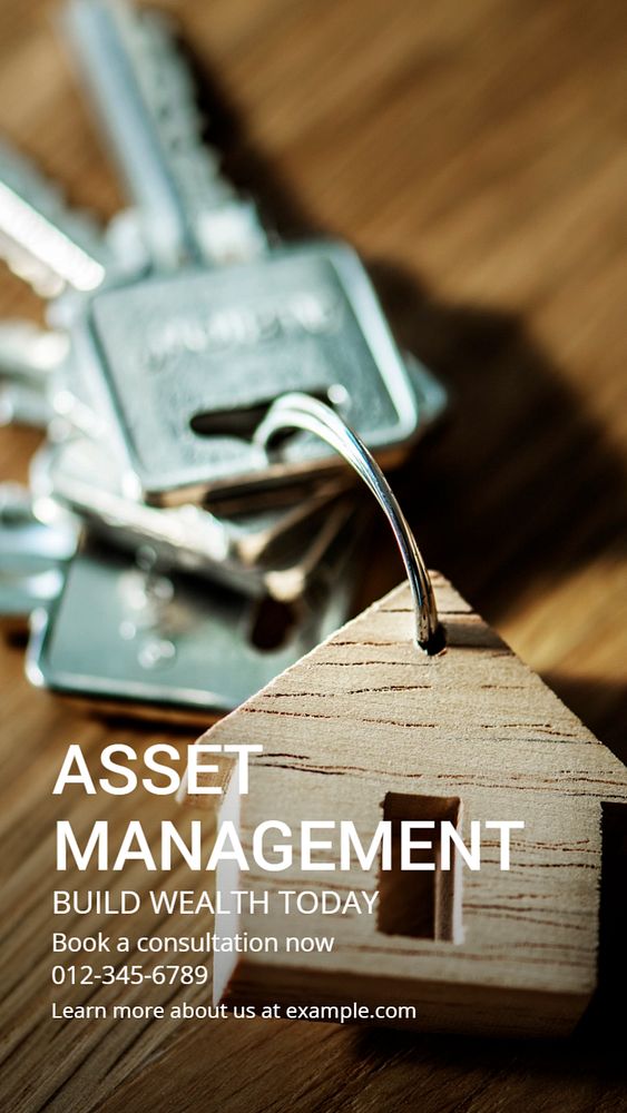 Asset management  Instagram story template, editable text