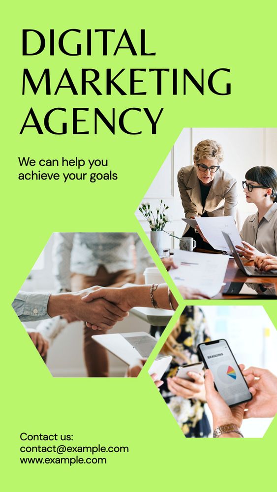 Digital marketing agency  Instagram story template, editable text