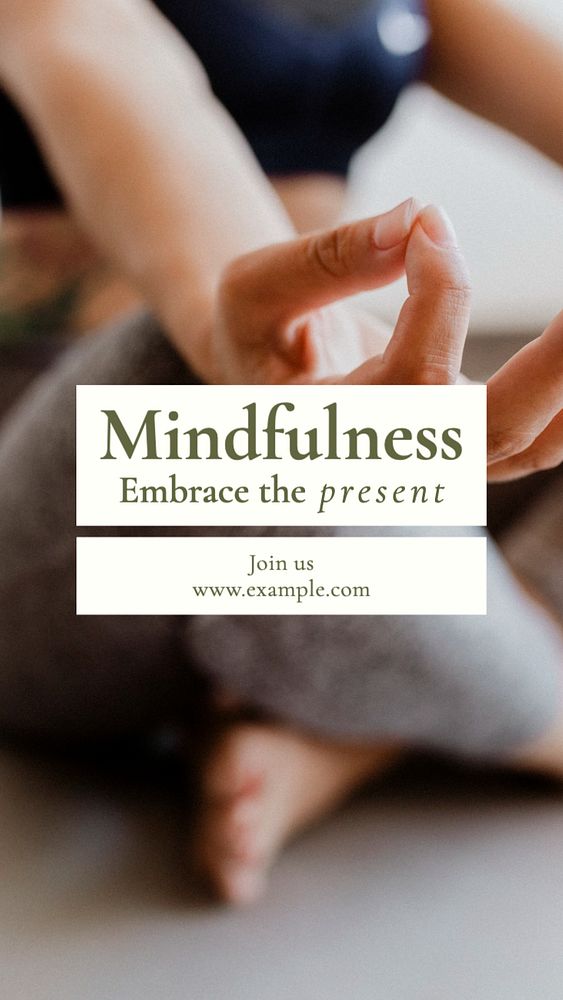 Mindfulness  Instagram story template, editable text