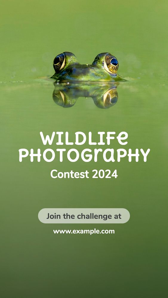 Wildlife photography contest Instagram story template, editable text