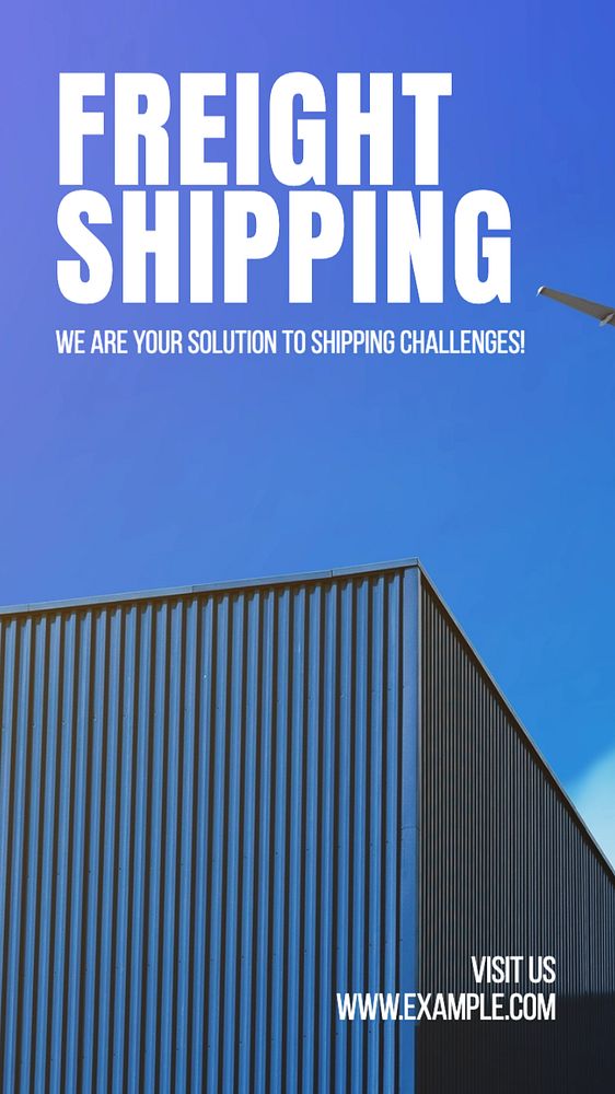 Freight shipping  Instagram story template, editable text