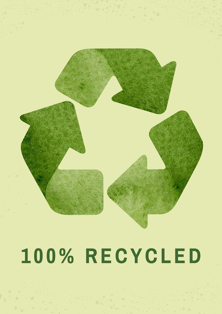 Recycle poster template, editable text and design