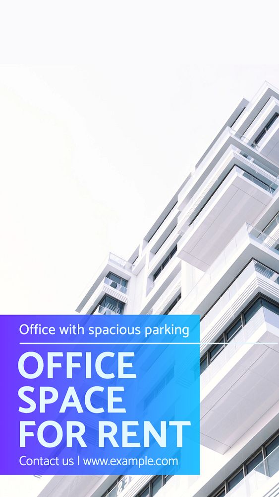 Office space  Instagram story template, editable text