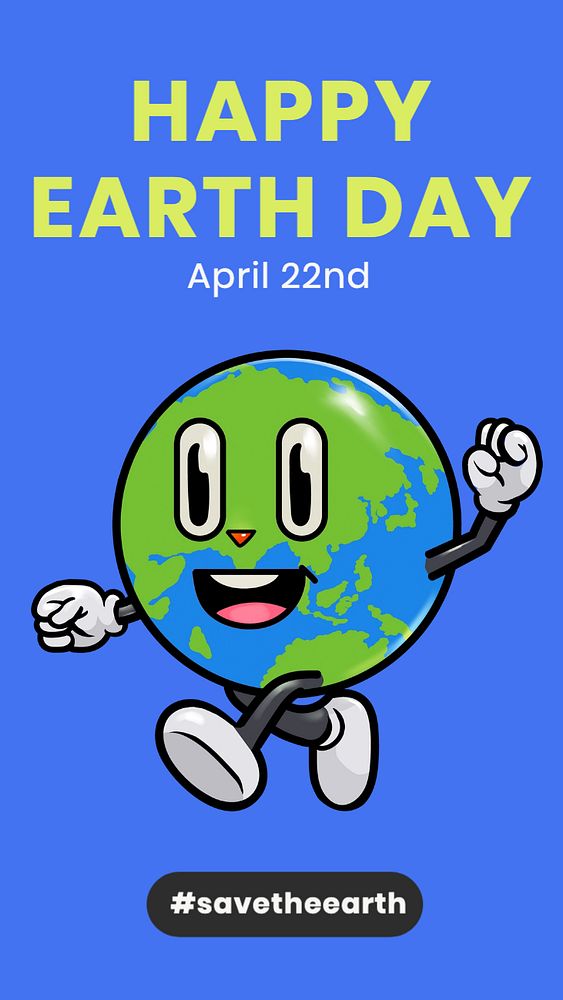 Happy earth day Facebook story template, editable design