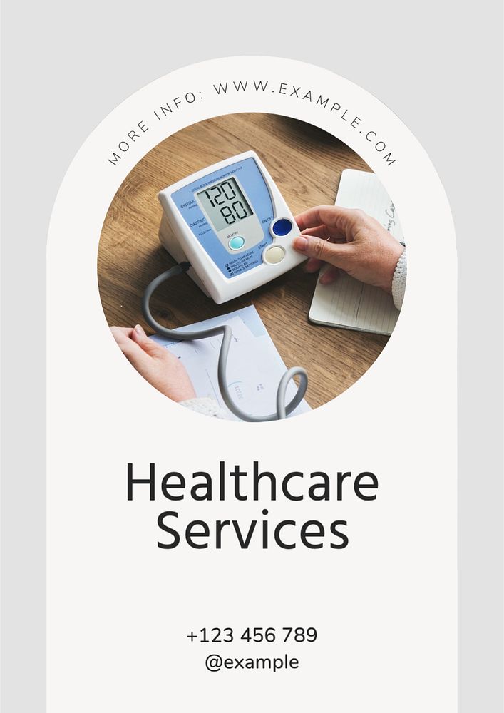 Healthcare Services  poster template, editable text and design