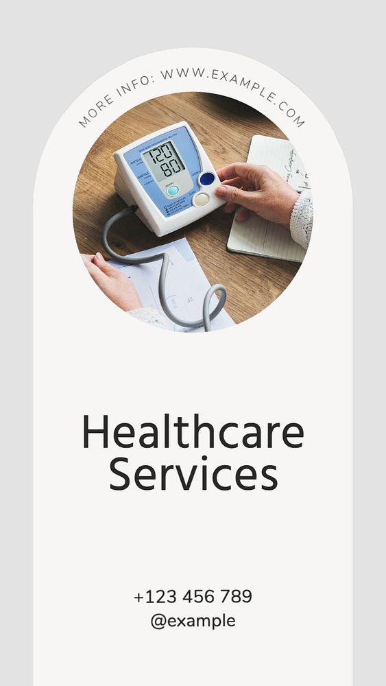 Healthcare Services  Instagram story template, editable text