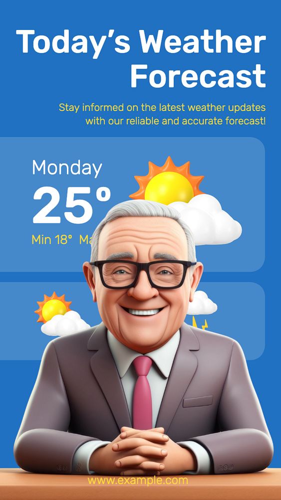 Weather forecast Facebook story template, editable design