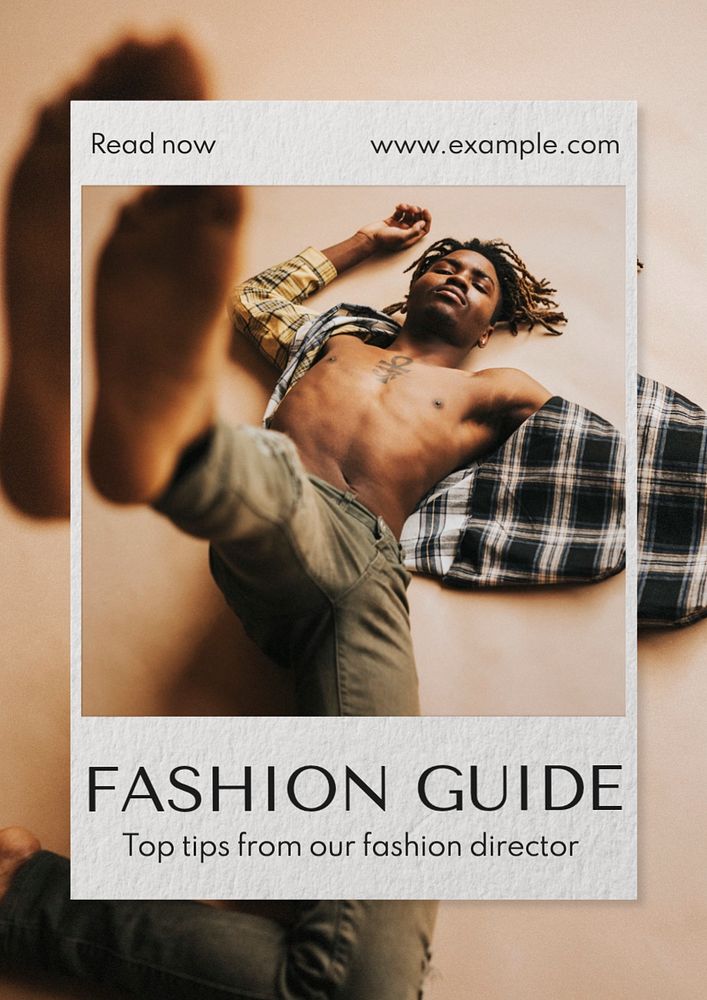 Fashion guide  poster template, editable text and design