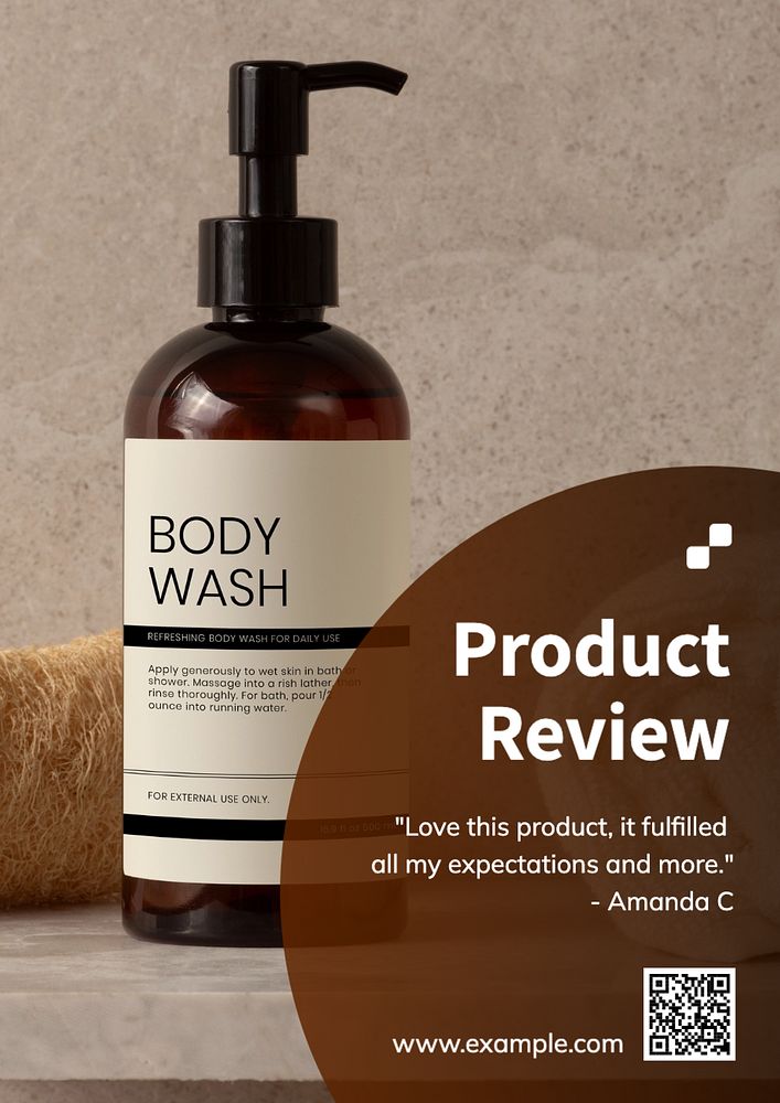 Product review  poster template, editable text and design