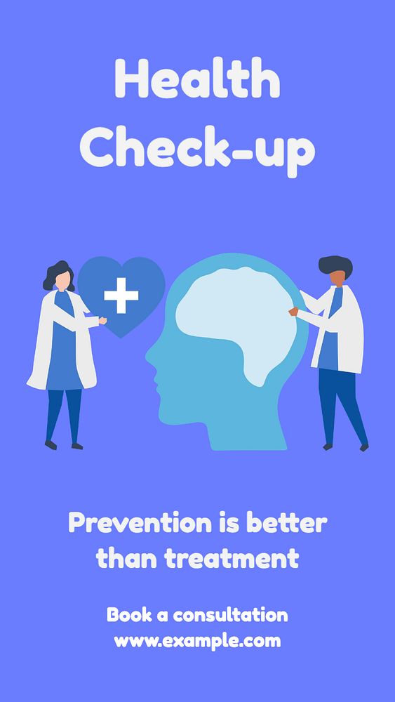 Health check-up Facebook story template, editable design