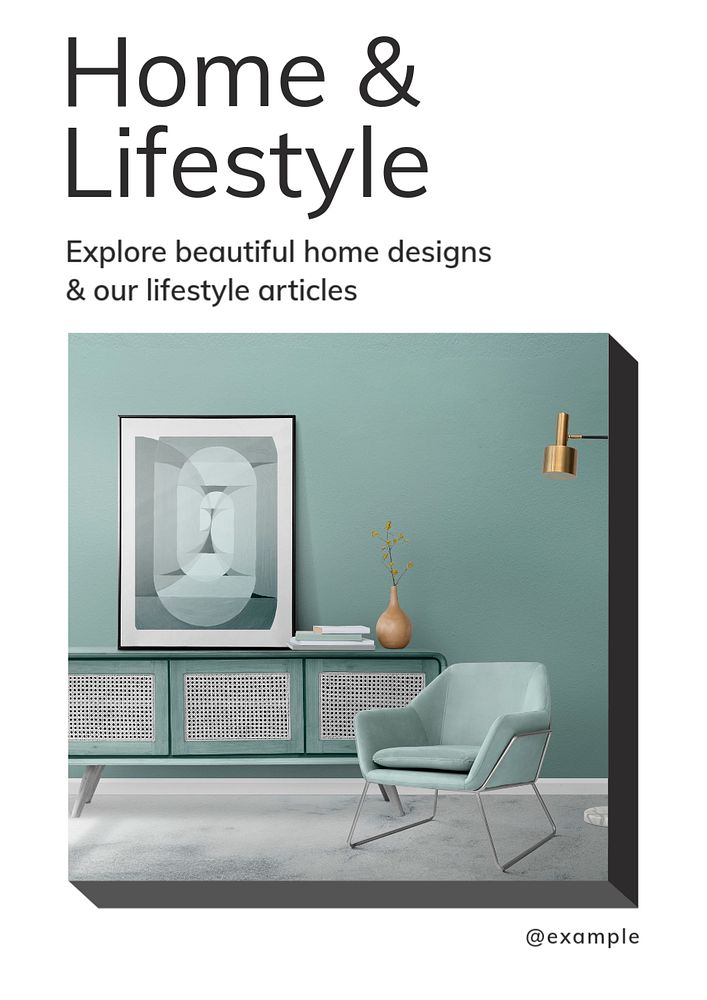 Home & lifestyle  poster template, editable text and design