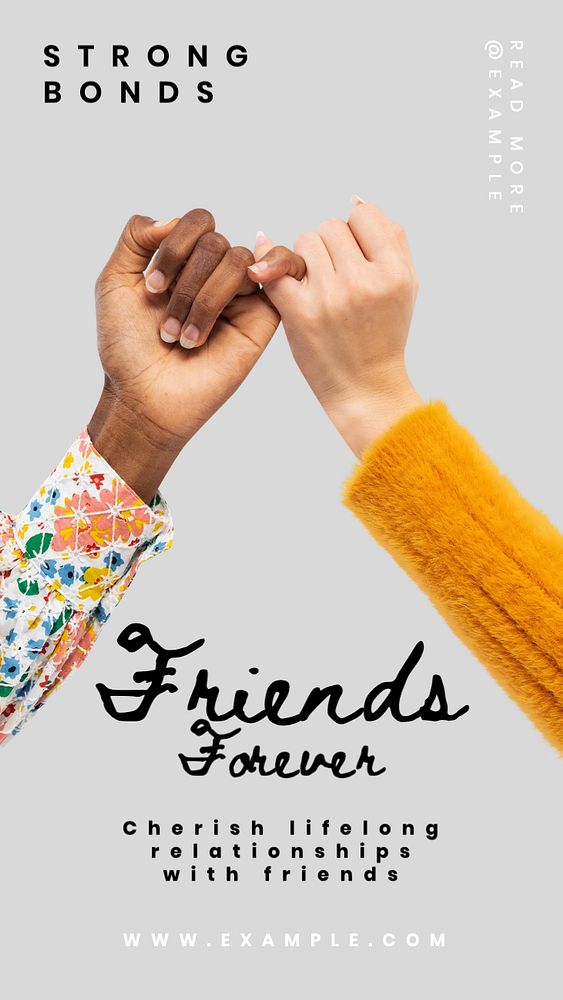 Friends forever Facebook story template, editable design