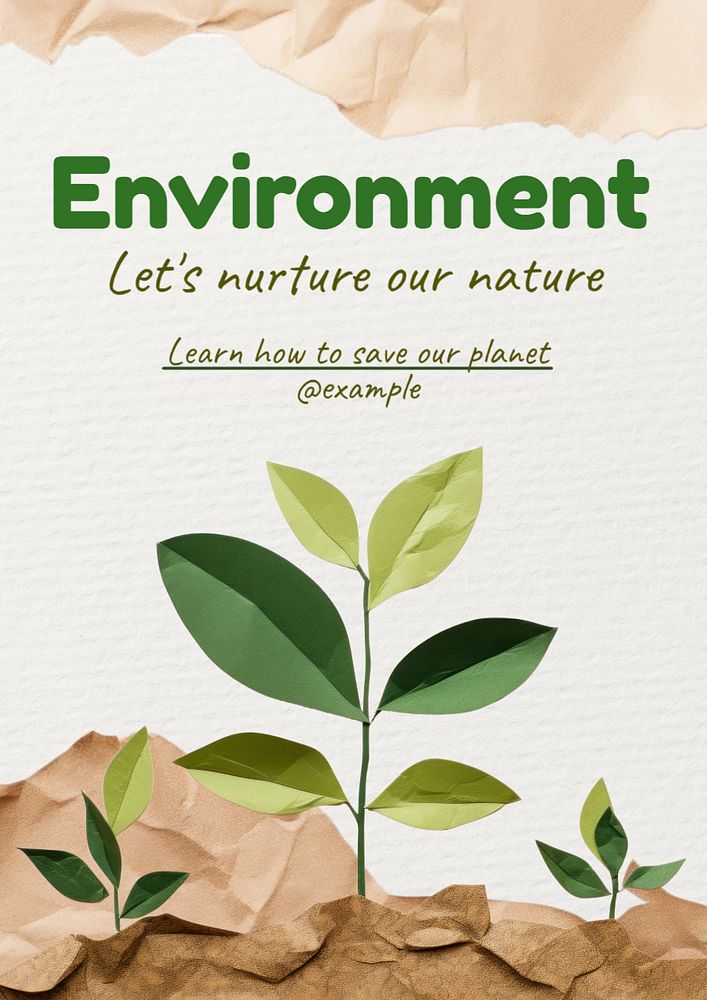 Environment & nature poster template, editable text and design