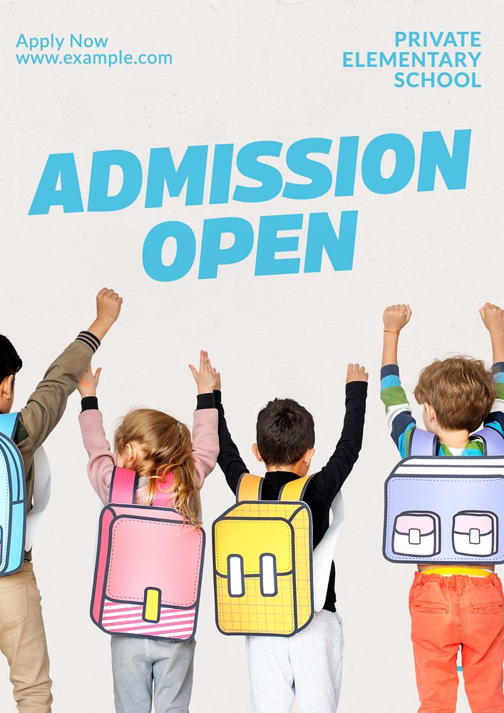 Admission open poster template, editable text and design