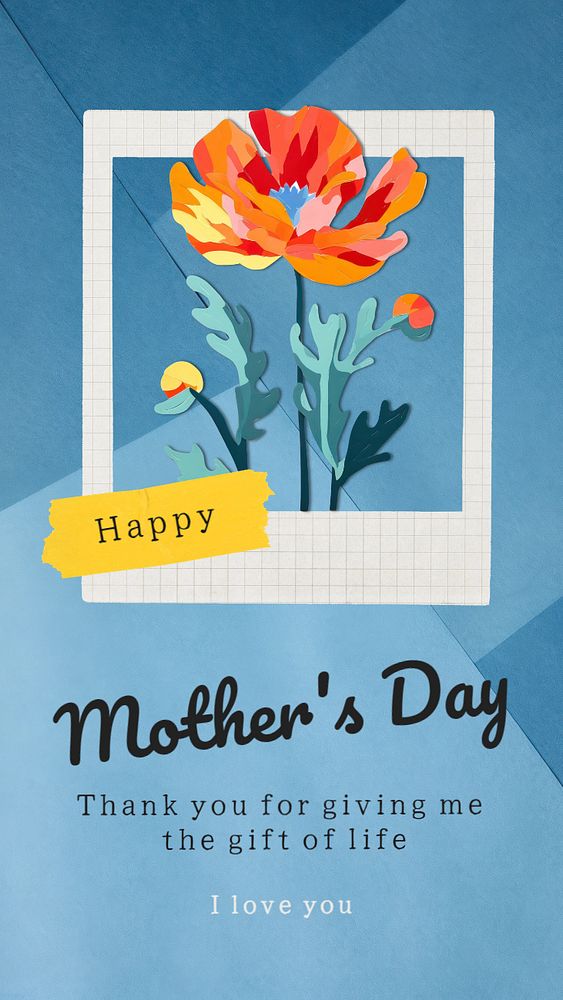 Happy mother's day Facebook story template, editable design