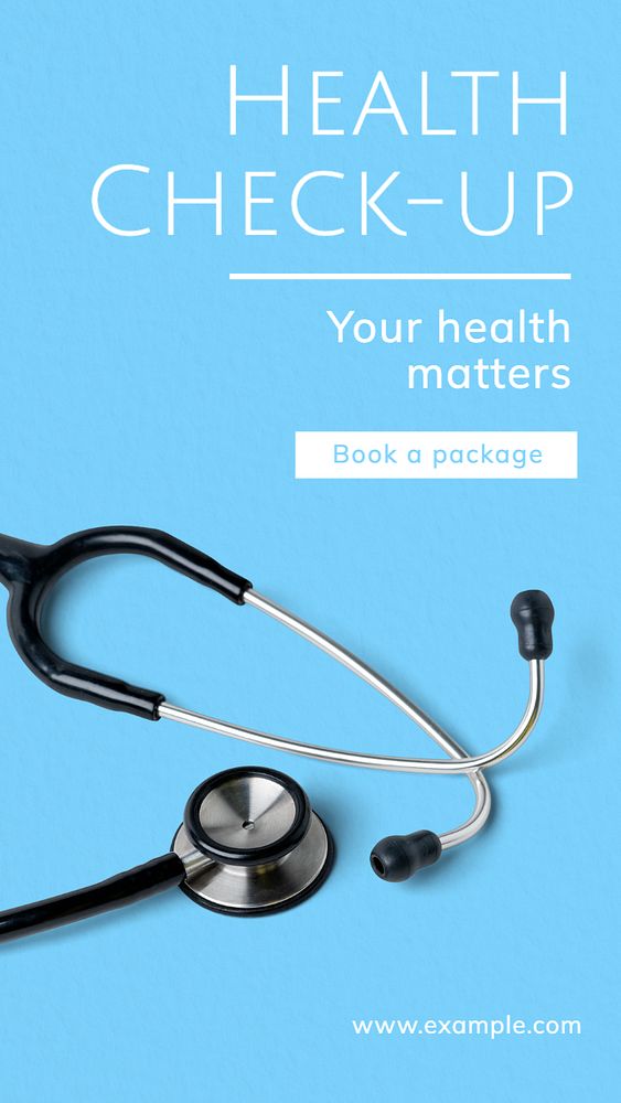 Health check-up Facebook story template, editable design