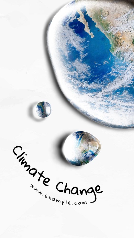 Climate change Facebook story template, editable design