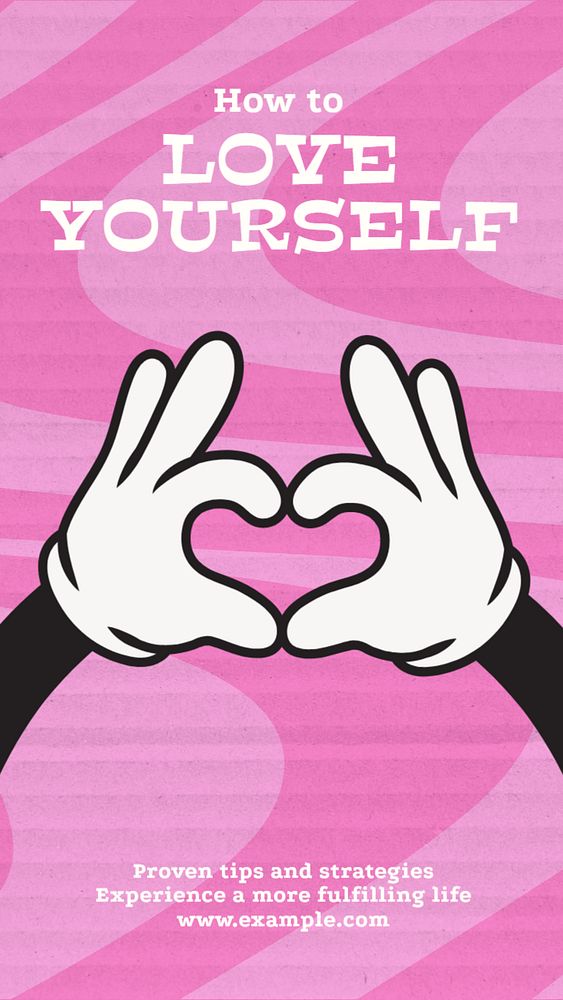 Love yourself Facebook story template, editable design