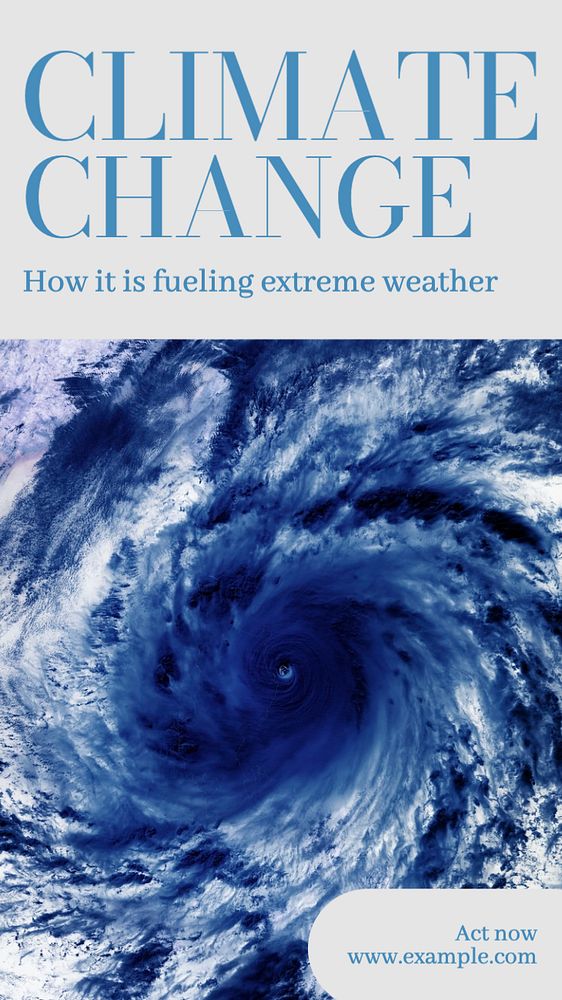 Climate change  Instagram story template, editable text