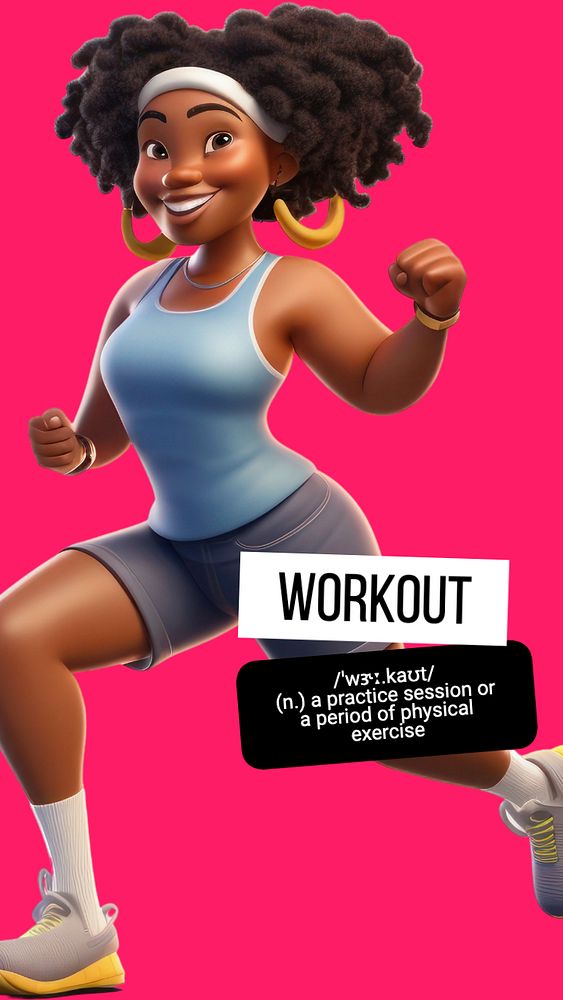 Workout  Instagram story template, editable text