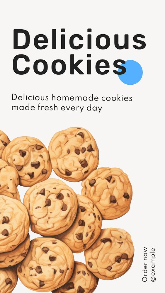 Delicious cookies Facebook story template, editable design