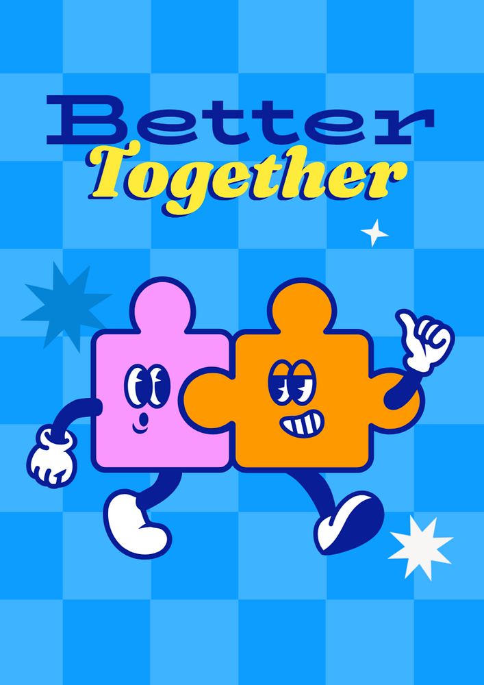 Better together poster template, editable text and design