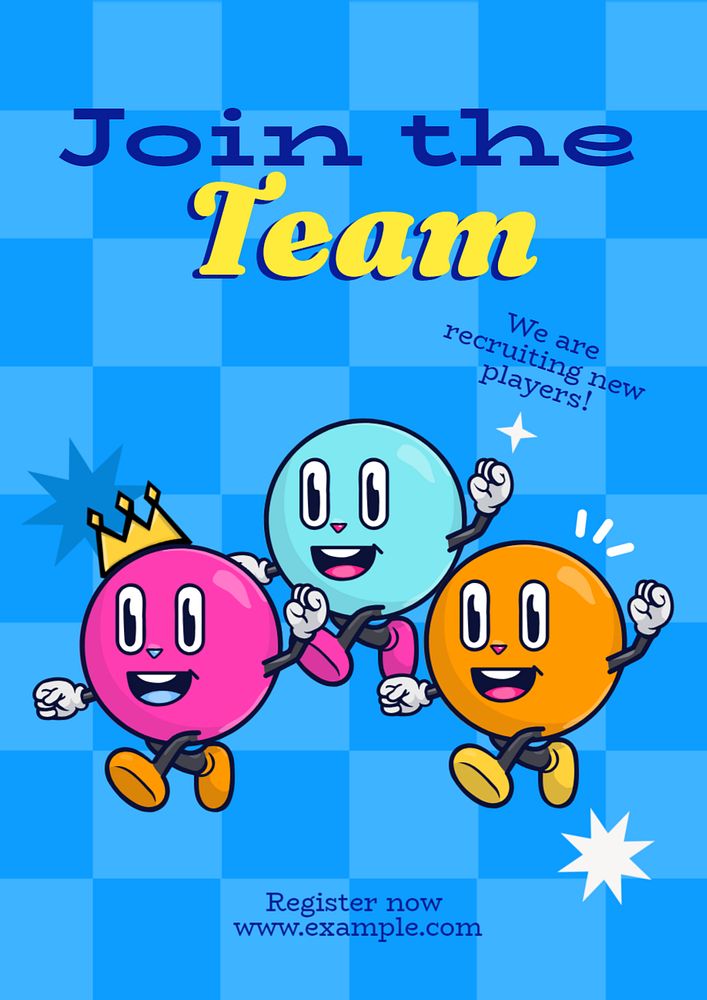 Join the team poster template, editable text and design