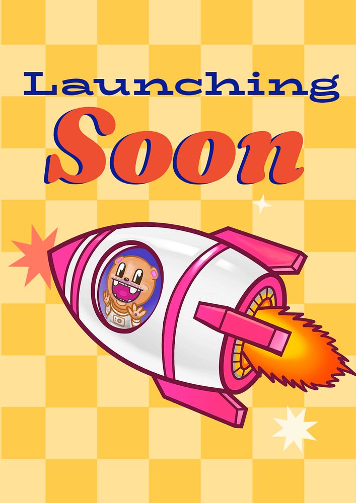 Launching soon poster template, editable text and design