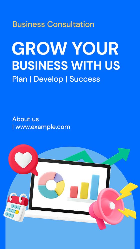 Business consultation Facebook story template, editable design