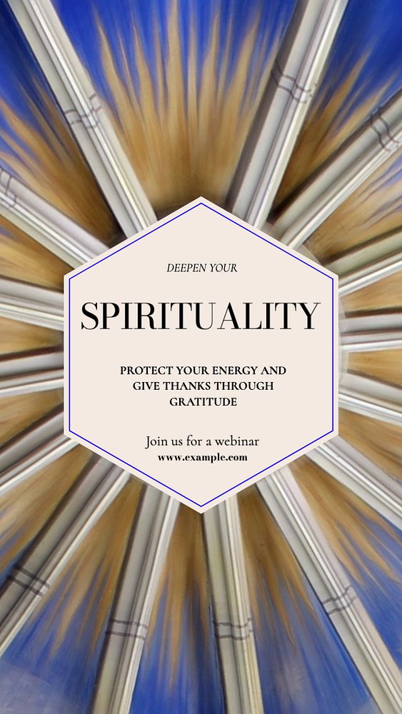 Deepen your spirituality  Instagram story template, editable text