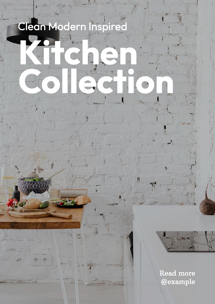 Kitchen  poster template, editable text and design