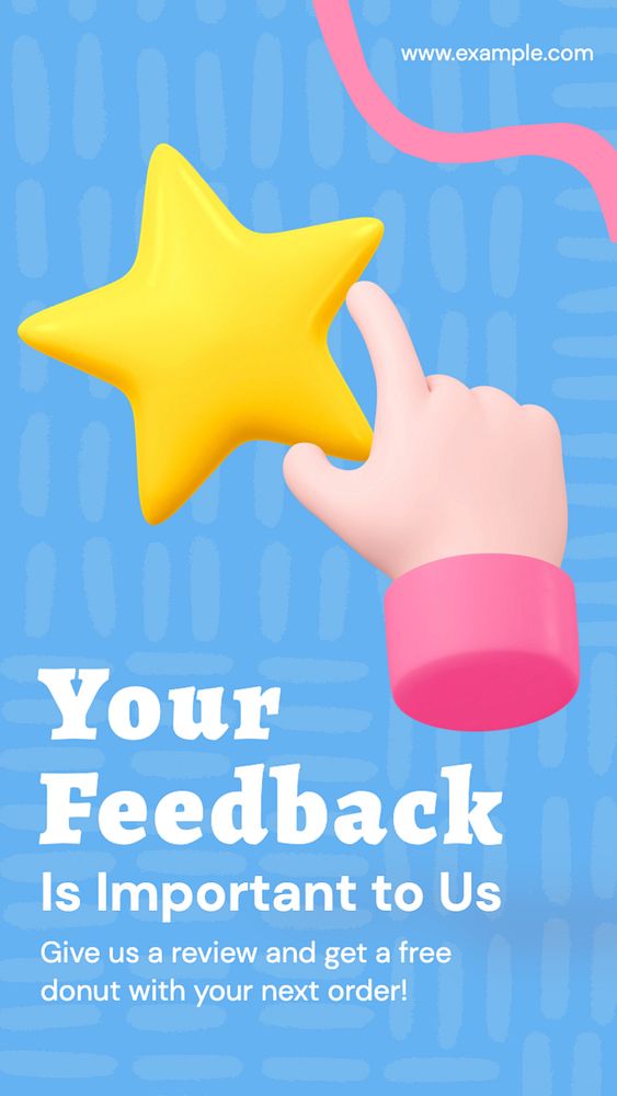 Customer feedback Facebook story template, editable design