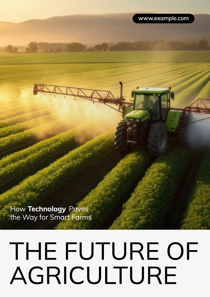 Agriculture's future poster template, editable text and design