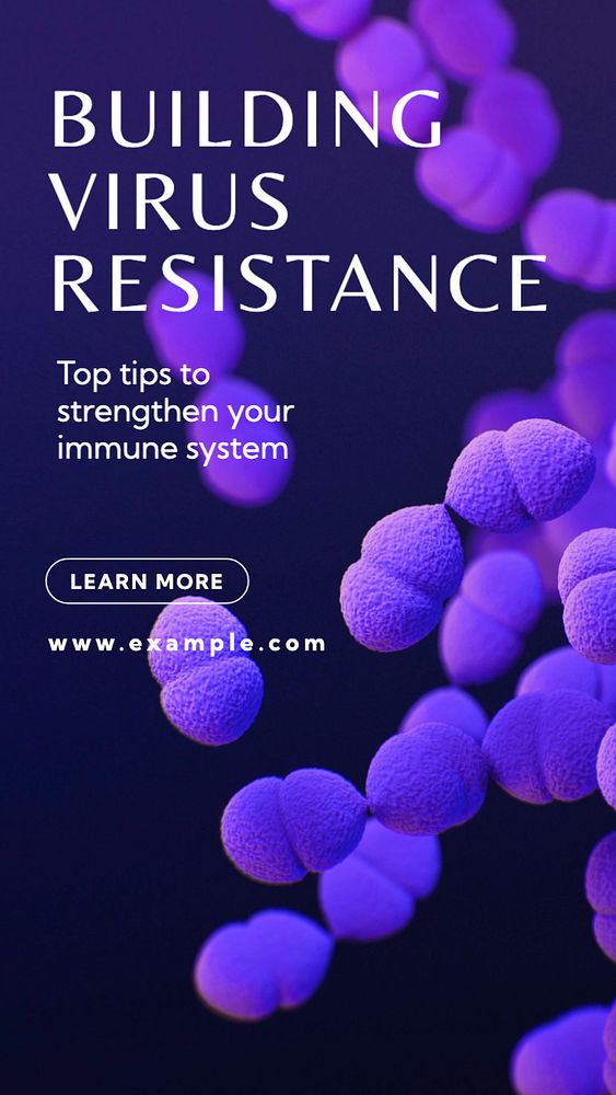 Immune system  Instagram story template, editable text