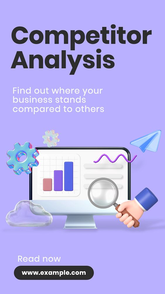 Competitor analysis Facebook story template, editable design